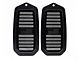 Billet Door Jamb Vents with FLAG logo; Black Anodized (70-92 Firebird)