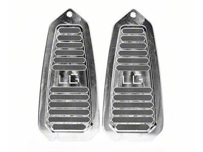 Billet Door Jamb Vents with LG logo; Machined Finish (67-69 Firebird)