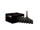 Black Acorn Spline Lug Nuts; M12x1.5; Set of 24 (93-02 Firebird)