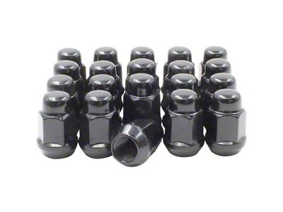 Black Bulge Acorn Lug Nut Kit; 12mm x 1.5; Set of 20 (82-02 Firebird)