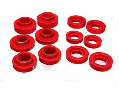 Body Mount Bushings; Red (67-75 Firebird)