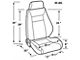 Firebird Bucket Seat, Elite Recliner, Right, 1967-1992