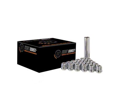 Chrome Open Acorn Spline Lug Nuts; M12x1.5; Set of 24 (93-02 Firebird)