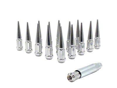 Chrome Spike Lug Nut Kit; 12mm x 1.5; Set of 20 (82-02 Firebird)