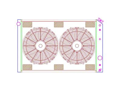 ComboUnit CrossFlow Radiator; 1-Row (82-92 Firebird w/ Manual Transmission)