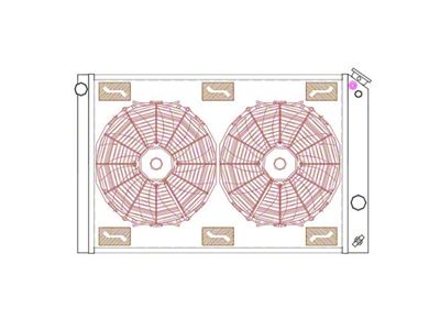 ComboUnit CrossFlow Radiator; 2-Row (82-92 Firebird w/ Manual Transmission)