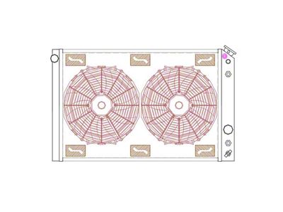 ComboUnit CrossFlow Radiator; 2-Row (82-92 Firebird w/ Automatic Transmission)