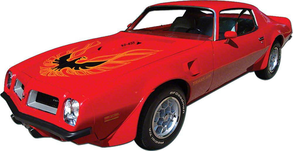 Ecklers Firebird Decal Set, Without Hood Bird, Trans Am, 1973-1978 