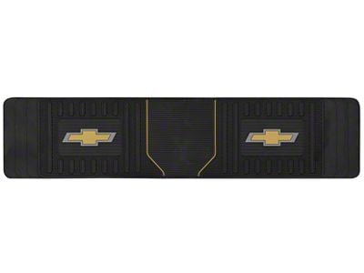 Elite Series Rear Floor Mat with Gold Bowtie Logo; Black (Universal; Some Adaptation May Be Required)