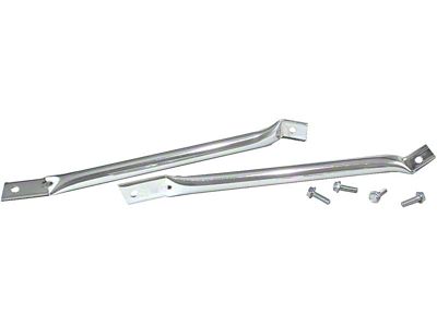 Fender to Radiator Support Bars; Chrome (67-69 Firebird)