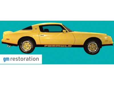 Formula Door Name Decal; Light Blue (76-78 Firebird)