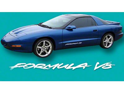 Formula V8 Decal Kit with Door Names; White (93-94 Firebird)