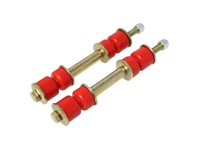 Front Adjustable Sway Bar End Links; 4-5/8 to 5-1/8-Inch; Red (93-02 Firebird)