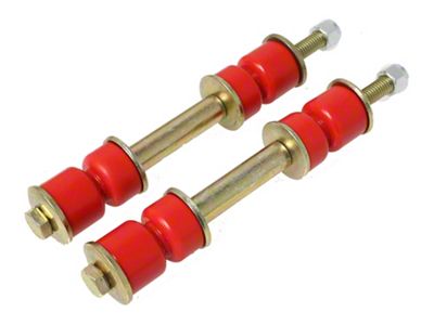 Front Adjustable Sway Bar End Links; 4 to 4.50-Inch; Red (67-92 Firebird)