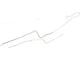 Firebird Fuel Line, Front To Rear, 403 c.i., 1/4, Stainless Steel 1977-1979