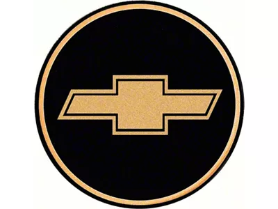 GTA Wheel Center Cap with Bow Tie Logo; Gold and Black (67-02 Firebird)