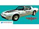 Indianapolis 500 Pace Car Door Decal Kit; Charcoal/Red (1980 Firebird)