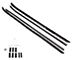 Inner and Outer Belt Weatherstrip Kit with Installation Kit; Driver and Passenger Side (70-81 Firebird w/ Inner Flat Chrome Bead & w/o Outer Flat Chrome Bead)