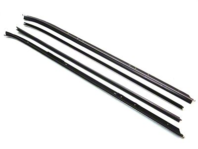 Inner and Outer Belt Weatherstrip Kit; Driver and Passenger Side (70-81 Firebird w/ Inner Flat Bead and Outer Round Chrome Bead)