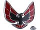 Firebird Nose Emblem, Red and Black, 1974-1976