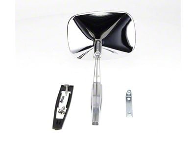 Outside Rear View Mirror Kit; Chrome; Driver Side (Late 1968 Firebird)