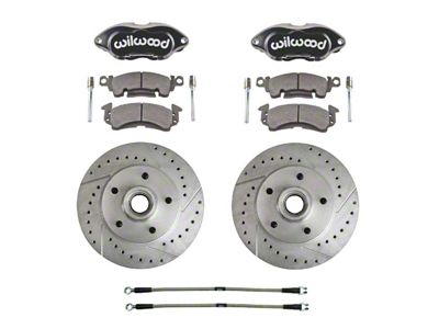 The Right Stuff Detailing Performance Front Disc Brake Conversion Kit; Black Calipers (79-81 Firebird)