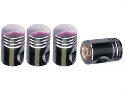 Piston Valve Caps; Chrome (Universal; Some Adaptation May Be Required)