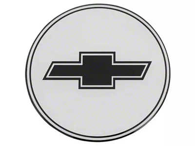 R15 Wheel Center Cap with Bow Tie Logo; Silver and Black (67-02 Firebird)