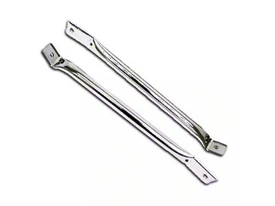 Radiator Support Bars; Chrome (67-69 Firebird)