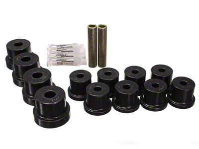 Rear Leaf Spring Bushings; Black (67-69 Firebird w/ Multi-Leaf Springs)