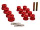 Rear Leaf Spring Bushings; Red (67-69 Firebird w/ Mono-Leaf Springs)