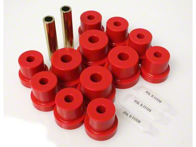 Rear Leaf Spring Bushings; Red (70-81 Firebird w/ Multi-Leaf Springs)