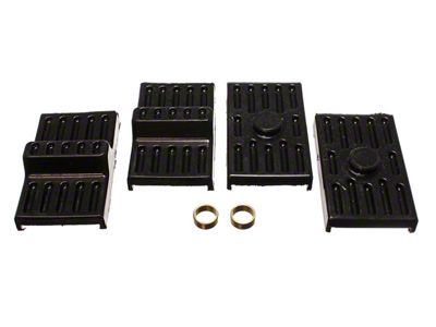 Rear Leaf Spring Isolators; Black (70-81 Firebird w/ Multi-Leaf Springs)