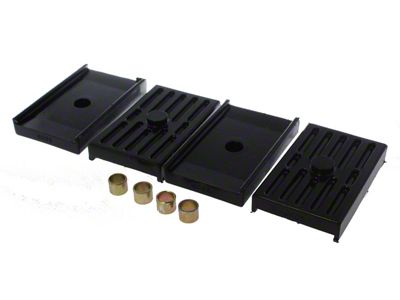 Rear Leaf Spring Isolators; Black (68-69 Firebird w/ Multi-Leaf Springs)