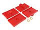 Rear Leaf Spring Isolators; Red (70-81 Firebird w/ Multi-Leaf Springs)