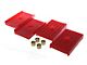 Rear Leaf Spring Isolators; Red (68-69 Firebird w/ Multi-Leaf Springs)