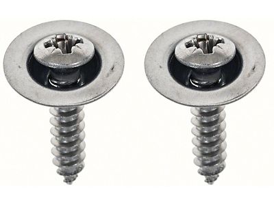 Rear License Plate Screws; Pair (93-02 Firebird)