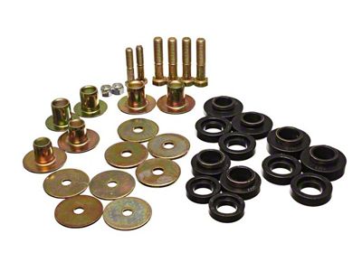 Rear Subframe Bushings; Black (67-75 Firebird)