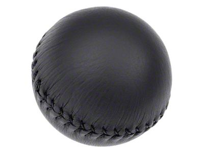 Round Shift Knob; Black Leather (82-02 Firebird w/ Manual Transmission)