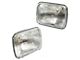 Sealed Beam Headlights; Chrome Housing; Clear Lens (82-90 Firebird)