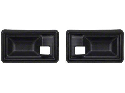 Standard Inner Door Handle Escutcheon; Black (70-74 Firebird)