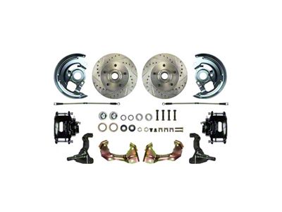 The Right Stuff Detailing Street Series At The Wheel Front Disc Brake Conversion Kit; Black Calipers (67-69 Firebird)