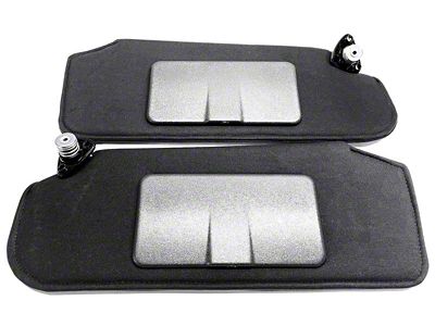 Sun Visor Set with Mirrors; Ebony Black (93-02 Firebird)