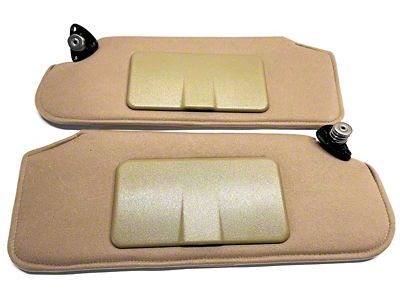 Sun Visor Set with Mirrors; Tan (93-02 Firebird)