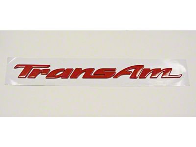 Trans Am Door Letters; Red (93-02 Firebird)