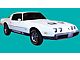 Turbo Formula Stripe Kit; Blue (80-81 Firebird)