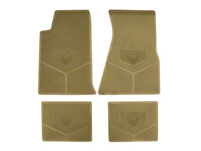 Vinyl Floor Mats with Trans Am Logo; Gold (93-02 Firebird)