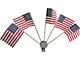 Flag Set - Five 5 Flag Set With Brackets - Mounts To Moto-Meter