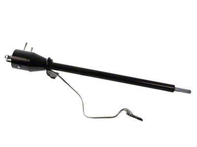 Flaming River Floor Shift Tilt Steering Column for OE Steering Wheel; Black (63-66 Corvette C2)