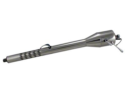 Flaming River 32-Inch Laser Cut Floor Shift Tilt Steering Column; 2-Inch Tube Diameter; Polished (67-68 Firebird)